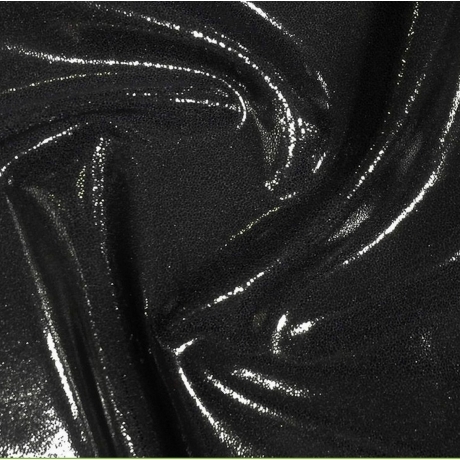 Lycra Amazon Black Metalic Shiny